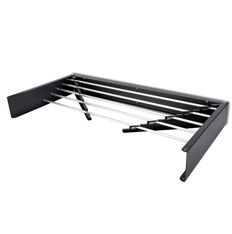 Wall Mounted Flexible Detachable Aluminum Extendable Indoor Portable Retractable Clotheslines Coat Rack Coat Hook Hanger