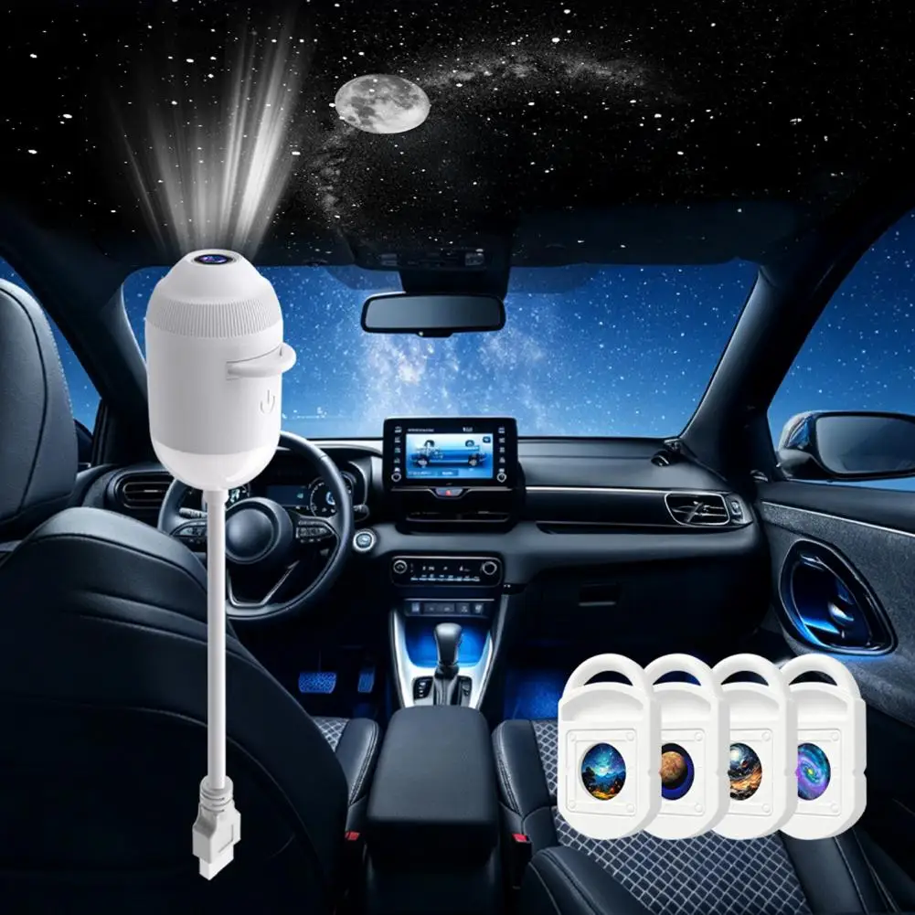 USB Starry Sky Projector Lamp 2 in 1 Night Light with Touch Control Adjustable Brightness Clear HD Image for Bedroom Decor Gift