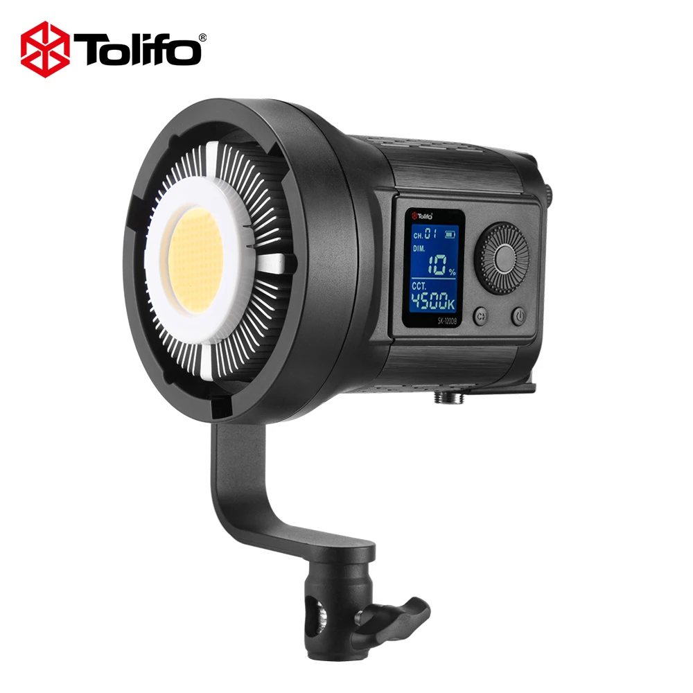 Tolifo Photographic Lighting SK-120DB 135w Bi Color Handheld LED Continuous COB Led Video Light Support V-mount Battery