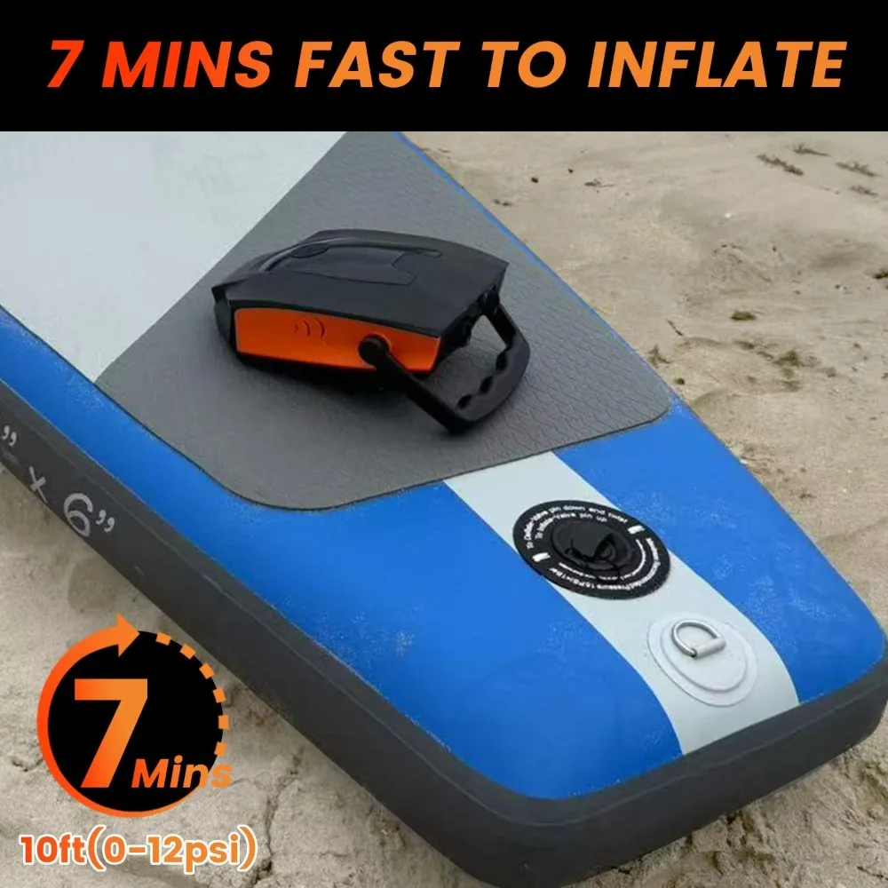 

50PSI Paddle Board Pump Electric Portable, High Pressure Sup Pump -for Stand Up Paddle Board/Car/Kayak/Motorcycle/Bicycle