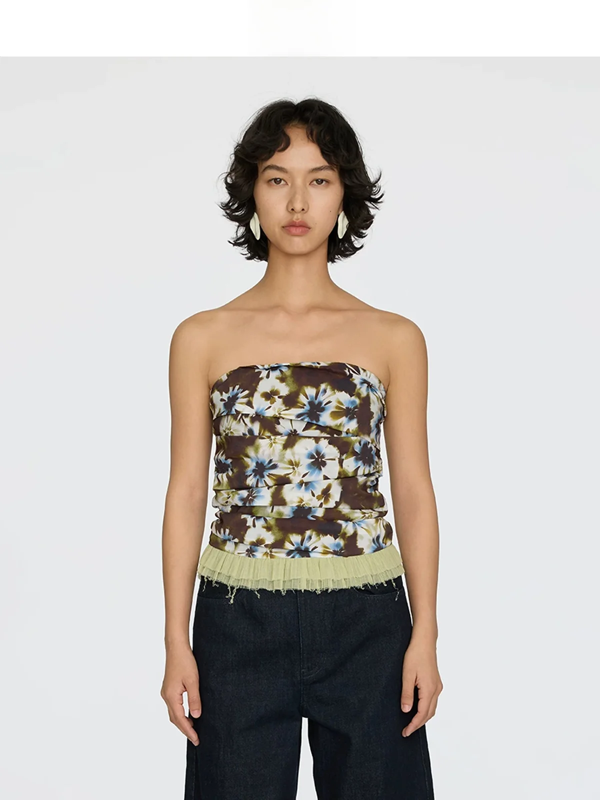 

Летний топ Sagestudio Summer Romance с цветочным принтом, женский, на бретельках, простой, из волокнистого материала, стандартной длины, Svel