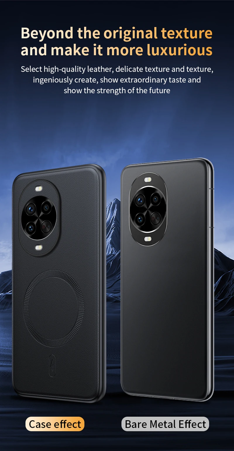 Für Huawei Nova 14 Pro: Magnetische Schutzhülle aus Leder für Huawei Nova 14 Pro, hochwertige, rutschfeste PC+TPU-Hülle mit Anti-Fingerabdruck-Beschichtung. – Detail 11