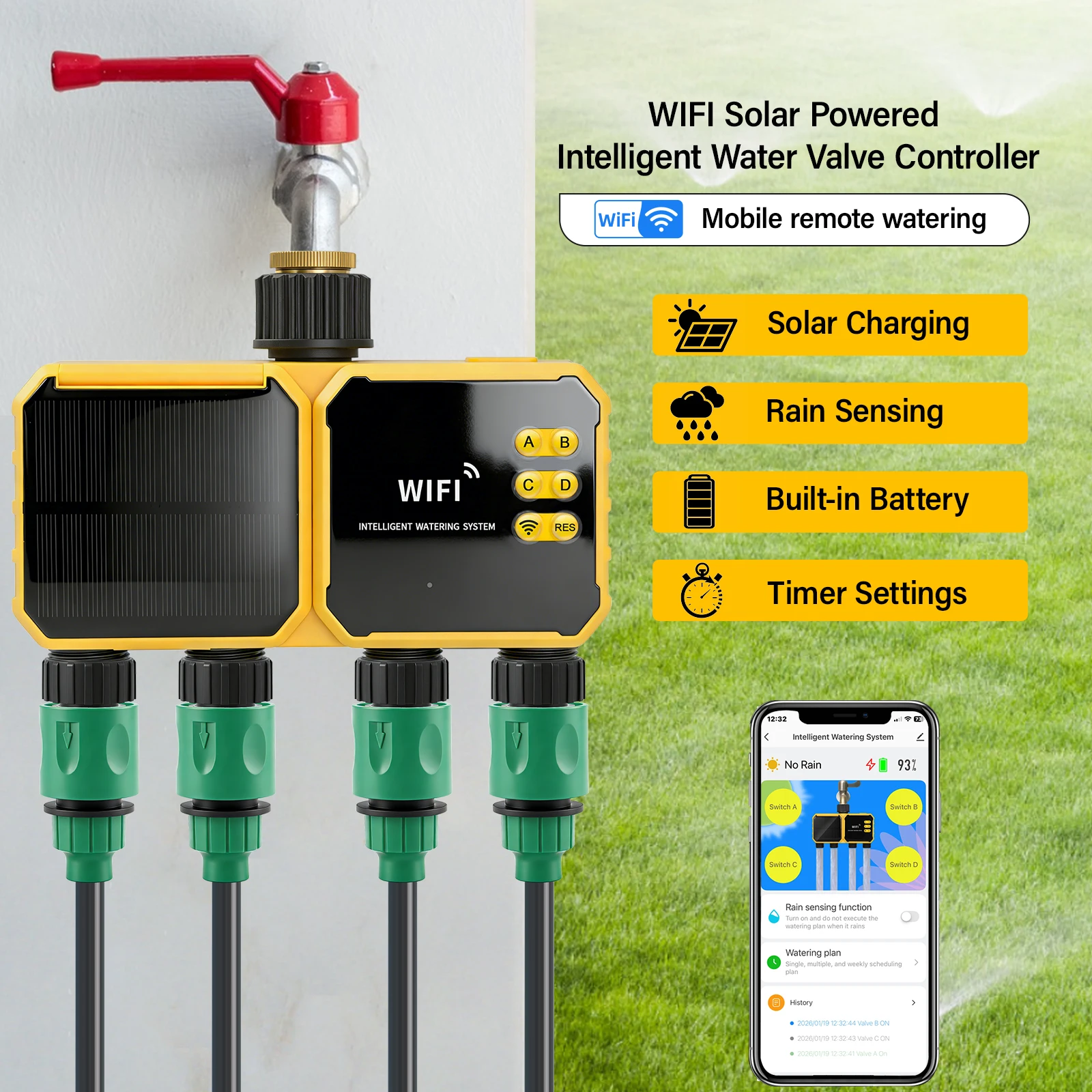 Adjustable Garden Irrigation System Automatic Watering Timer 360° Bendable Misting Spray Nozzles Greenhouse Patio Cooling Kit