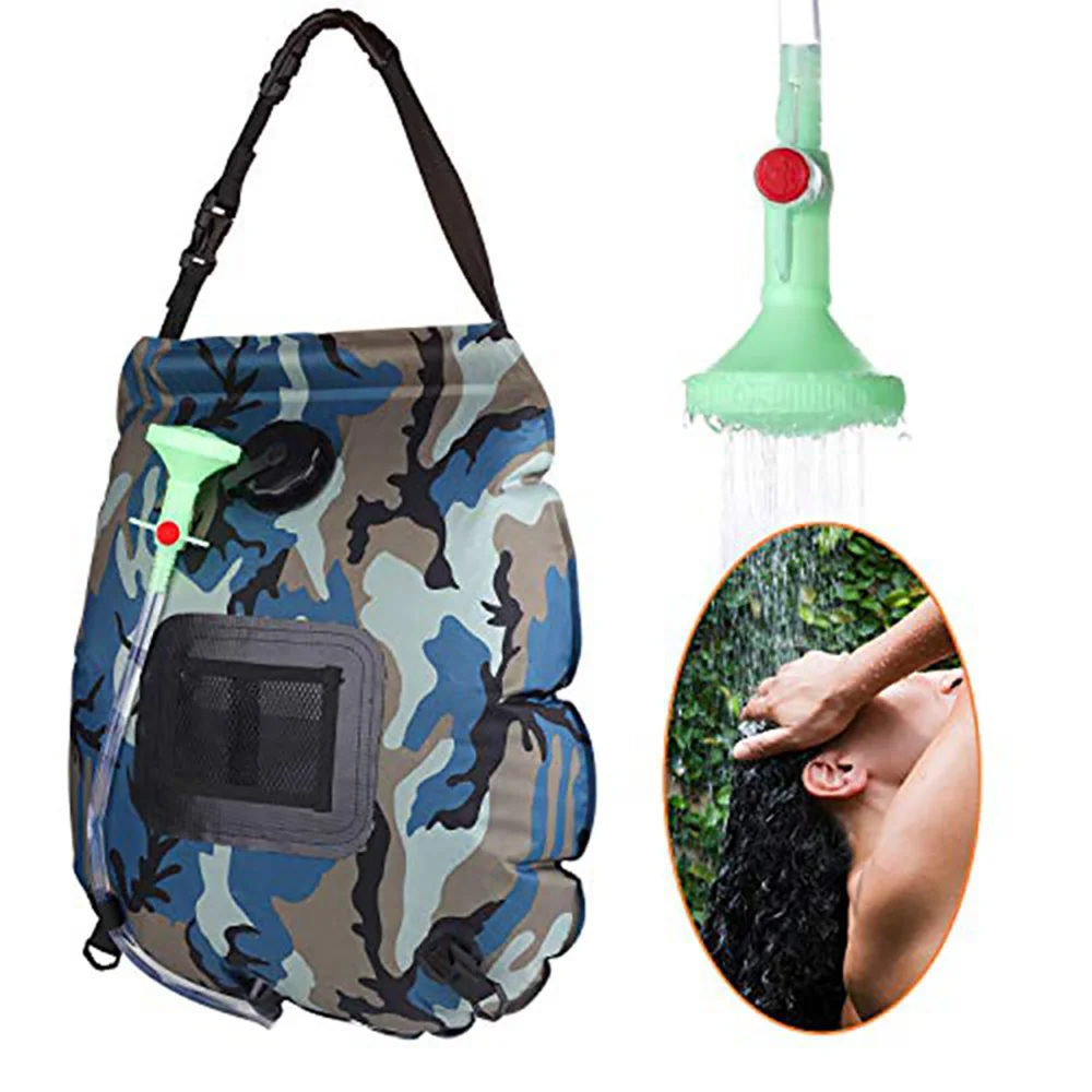 Solar-Dusch tasche im Freien 20l Solarheizung Outdoor-Camping-Dusch tasche Warmwasser temperatur 45 Grad C mit abnehmbarem Schlauch kopf – Detail 11