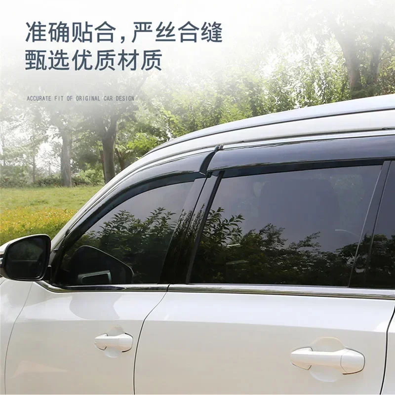 Chrome Line Acrylic Window Deflector SUN/RAIN Shield Visor Vent For BMW X1 X3 X5 X6 E70 E71 4 PCS/Set