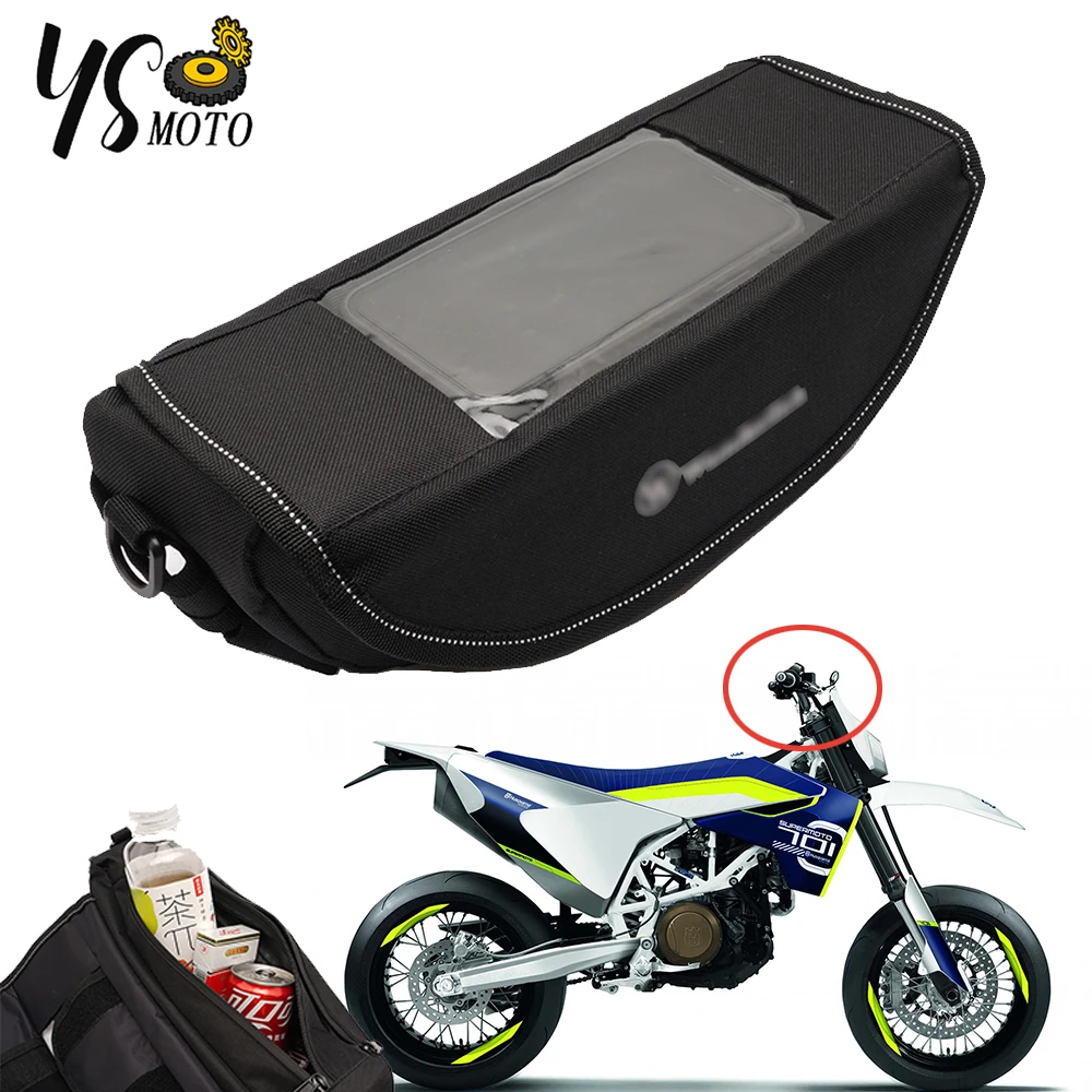 2023 Embroidered LOGO Motorcycle Waterproof And Dustproof Handlebar Storage Bag For Husqvarna 701 SUPERMOTO & ENDURO Accessories