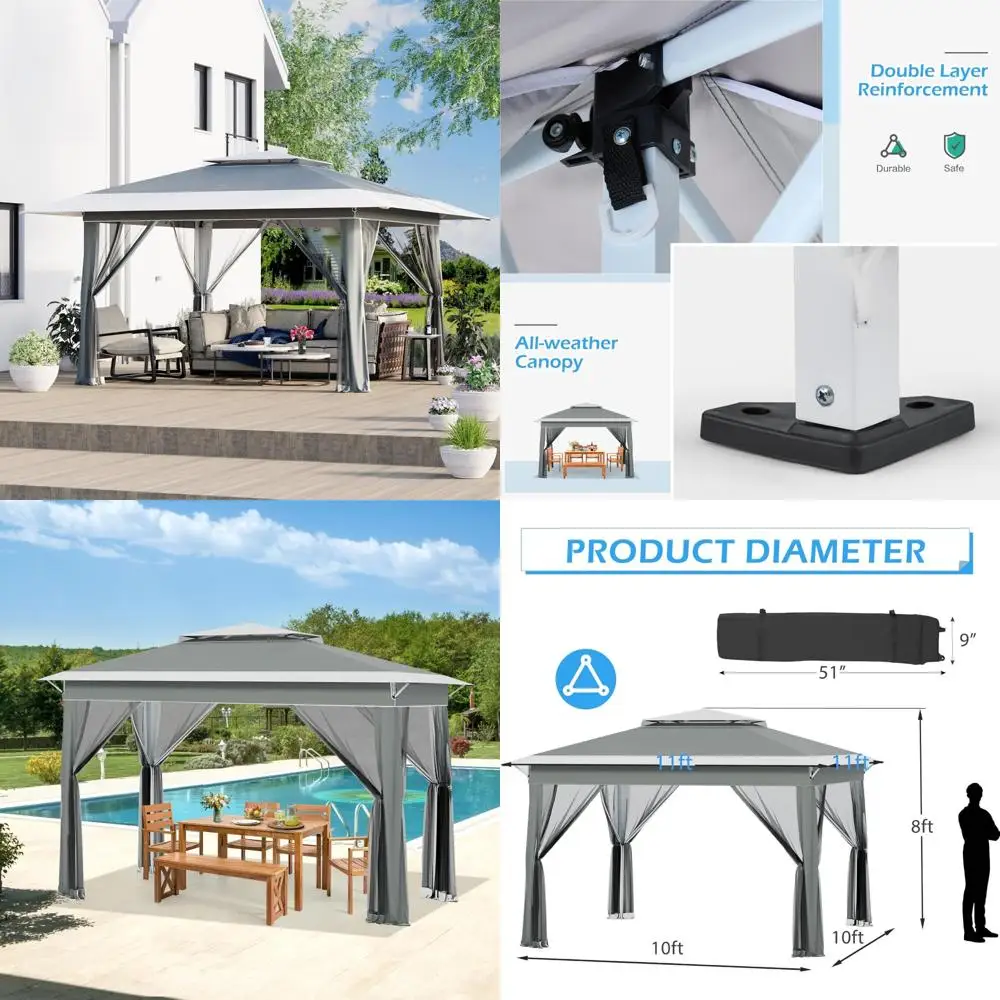 

Водонепроницаемая всплывающая палатка с навесом для мгновенного действия с защитой от ультрафиолета и москитной сеткой, распродажа, портативная беседка с укрытием, в комплект входит Carr