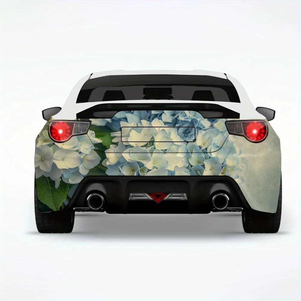 

Hydrangea_Bouquet_in_Vintage_Pot Автомобильная наклейка-виниловая наклейка на заднюю часть автомобиля, водонепроницаемые самоклеящиеся виниловые наклейки для хвоста автомобиля
