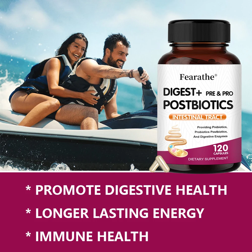 Digestive + Prebiotics + Probiotics Capsules Support Digestive Enzymes Gut Health Immune Relieve Bloating