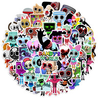 50pcs Funny Dandys World Cartoon Stickers Graffiti DIY Luggage Motorcycle Laptop Decals Stationery Kids Toy Gift Sticker