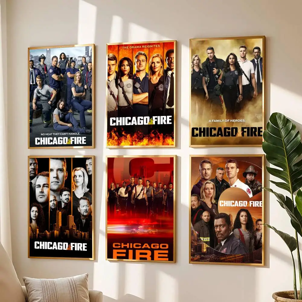 tv series C-Chicago Fire-E Painting Calligraphy Boho Botanical Decor for Living Room  Elegant Home Style