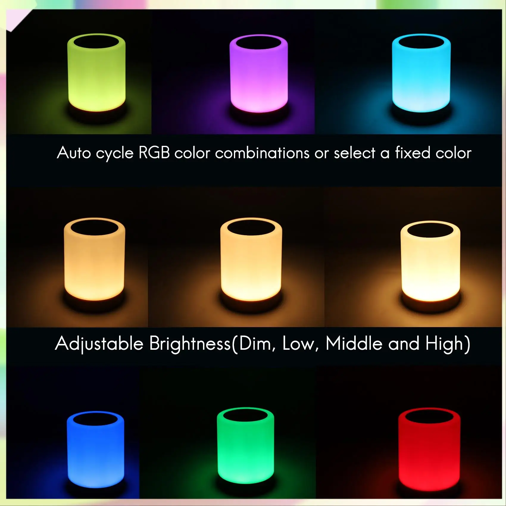 

B23B Night Light, Touch Lamp For Bedrooms Living Room Portable Table Bedside Lamps With Rechargeable Internal Battery Dimmable 2