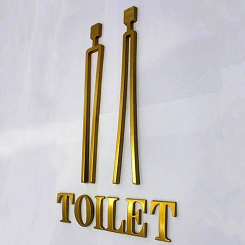 1Set autoadesivo da uomo per donna, bagno, bagno, WC, cartello per WC, adesivo da parete per parcheggio dell'hotel, centro commerciale, ristorante