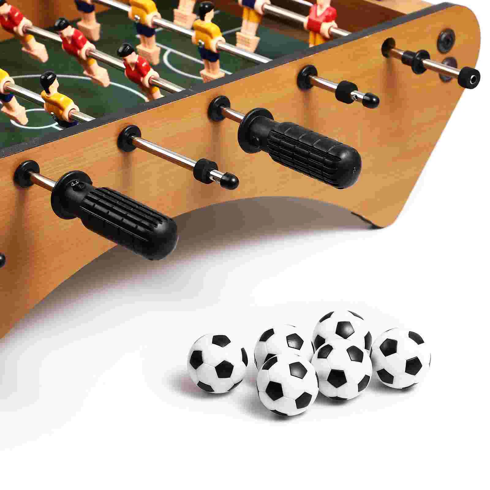 Mini football de table IkToys, 6 pièces, petit, noir et blanc, 32mm