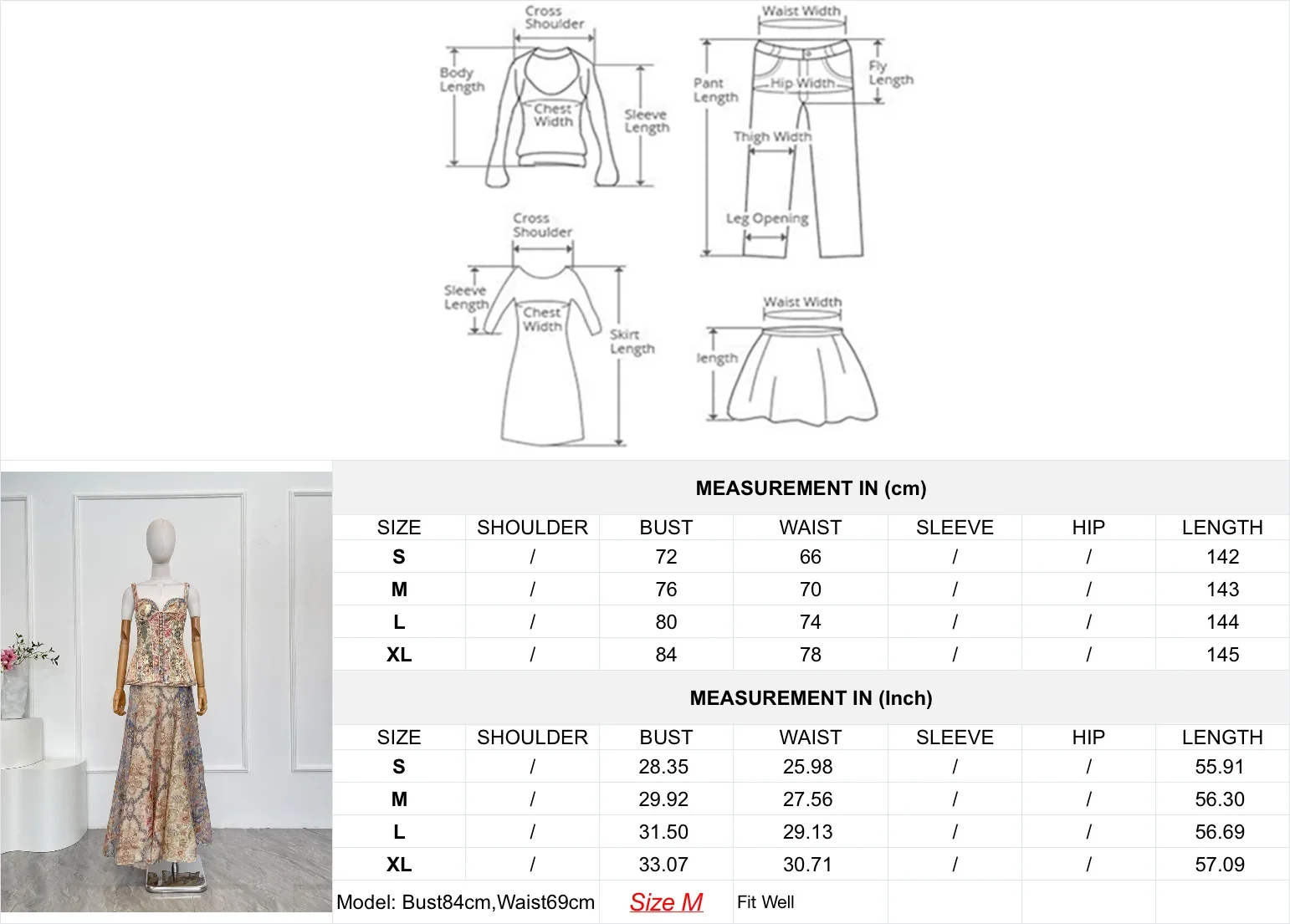 2025 موضة جديدة الوردي الأخضر الأزهار أكمام عارية الذراعين فستان ميدي الأزرق الداكن كم طويل الدنيم #3