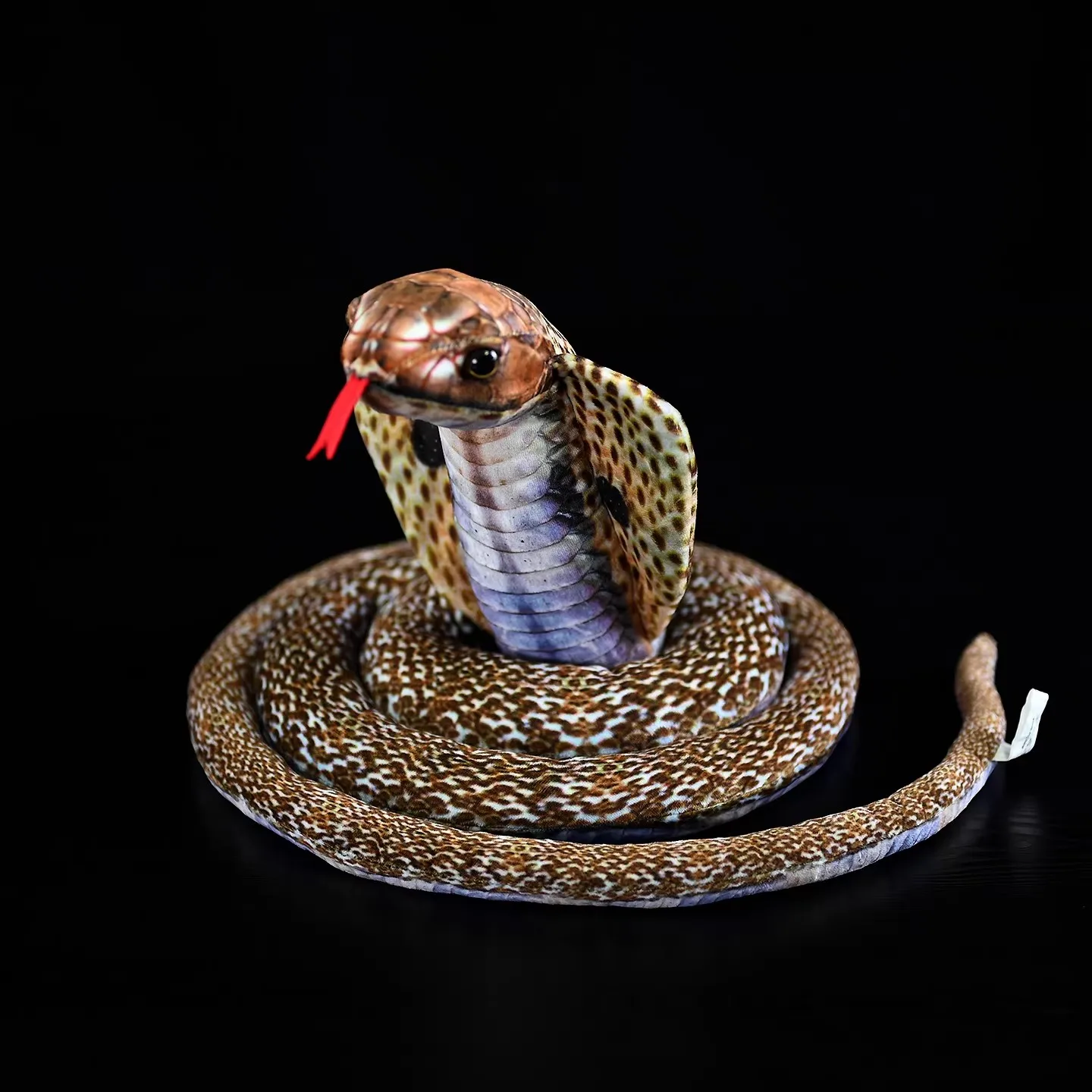 Cobra Naja Kaouthia de Simulação de Animal de Sangue Frio, Brinquedo de Pelúcia de Animais Selvagens, Presente para Meninos, Meninas e Amigos