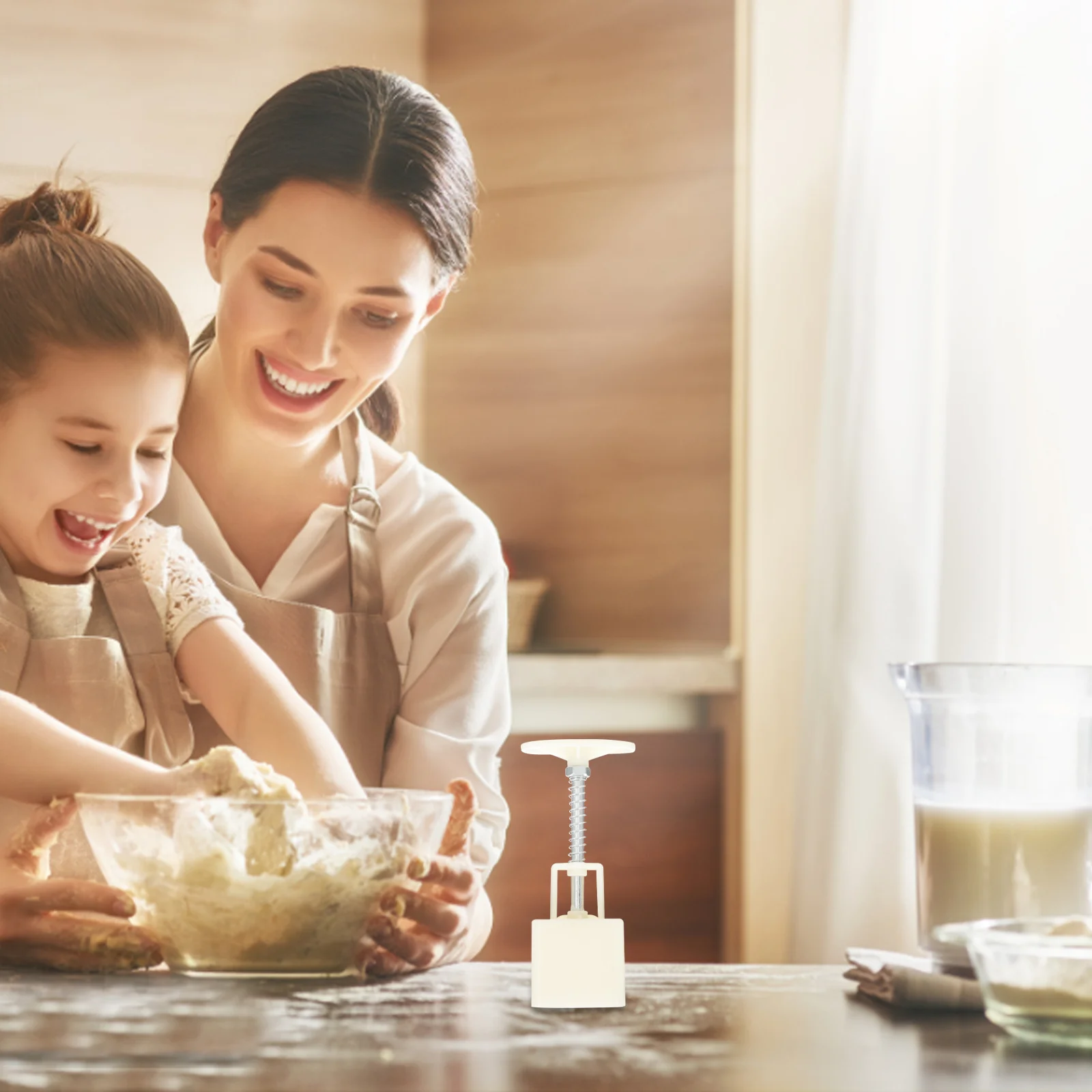 

1Set Green Bean Cake Mold Hand-Pressure Square Mahjong Pattern Ideal for DIY Mooncake Baking Non-Stick Mold