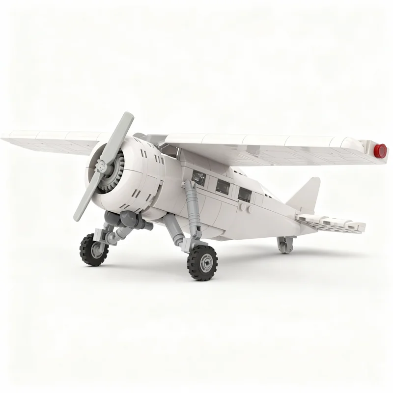449pcs MOC City Airport Lockheed Model 5 Vega Bouwstenen Kerstcadeaus Architectuur Monteren DIY Creatief Speelgoed Onderwijs