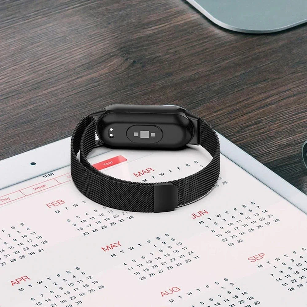 Strap For xiaomi Mi Band 8 NFC global version accessorie Milanese Loop Replacement belt bracelet pulseira correa mi band 9 strap image 5
