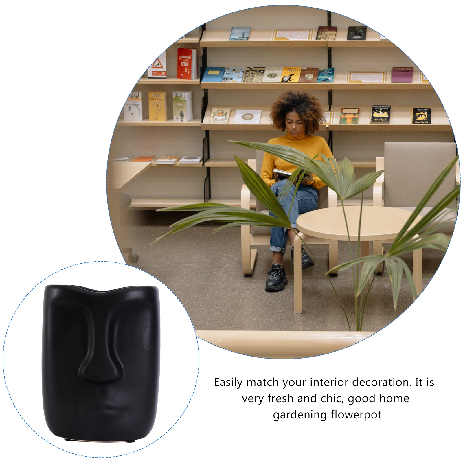 

Vase Small Planter Pots for Indoor Plants Flower Unique Decor Cute Succulent with Face