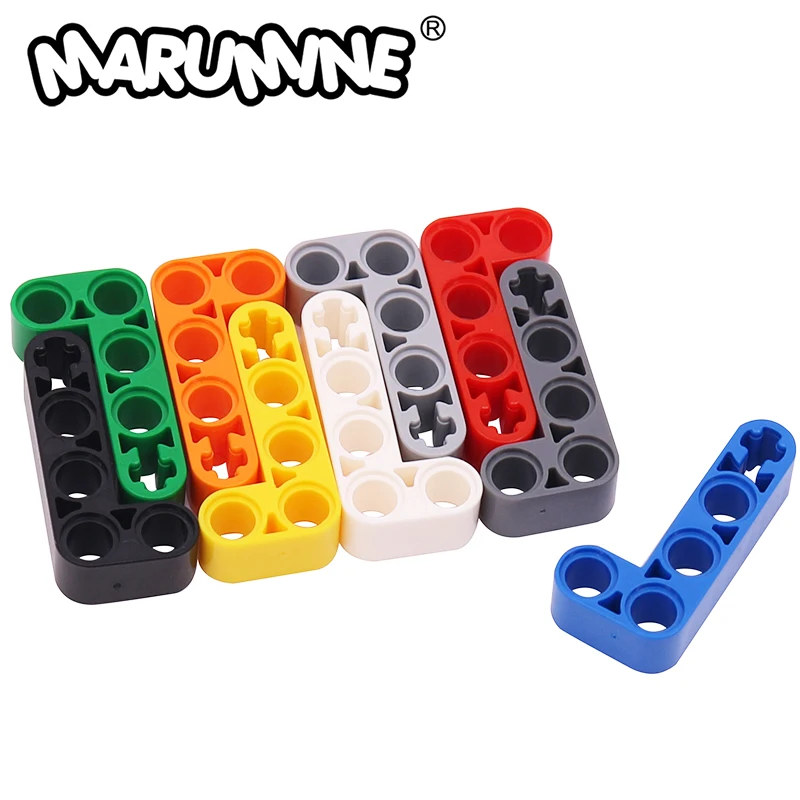 Marumine MOC Technology Brick Liftarm 32140 Beam 4x2 90 Deg Thick Holes Studless Beam Part Model Crane Accessories Build Blocks