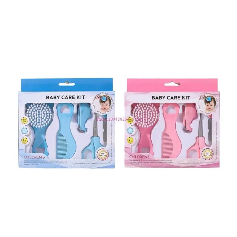 

Convenient Newborns Safety Health Care 5pcs Set Soft Hair Brush Comb Tweezer G2TD