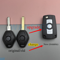 Upgrade New Car Key Fob Shell Case Housing for BMW E38 E39 E46 X3 X5 Z3 Z4 1 3 5 7 Series Z1 Z2 Z5 E60 E83 E53 EWS System