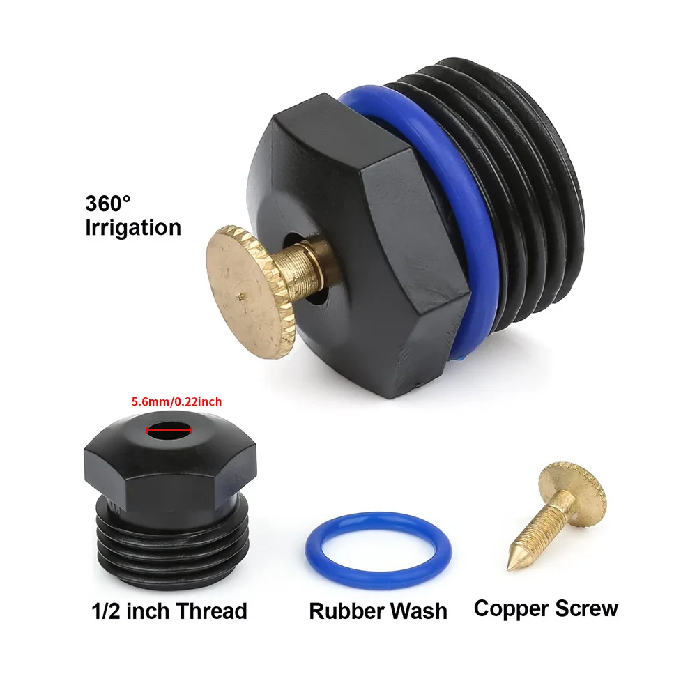 Centrifugal Adjustable Nozzle 5-10PC 1/2 Inch Thread Watering Sprinkler Garden Greenhouse Lawn Drip Irrigation Equipment Pack