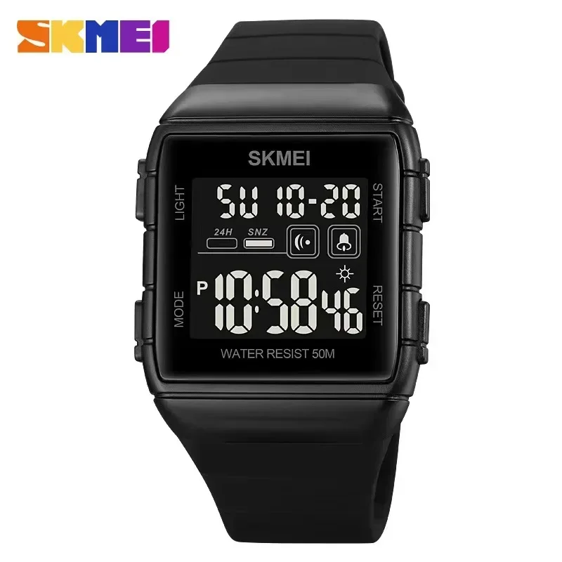 Skmei Military Countdown Alarm Clock 5Bar Waterproof LED Light Wristwatch Reloj Hombre Japan Digital Movement Mens Watch 1960