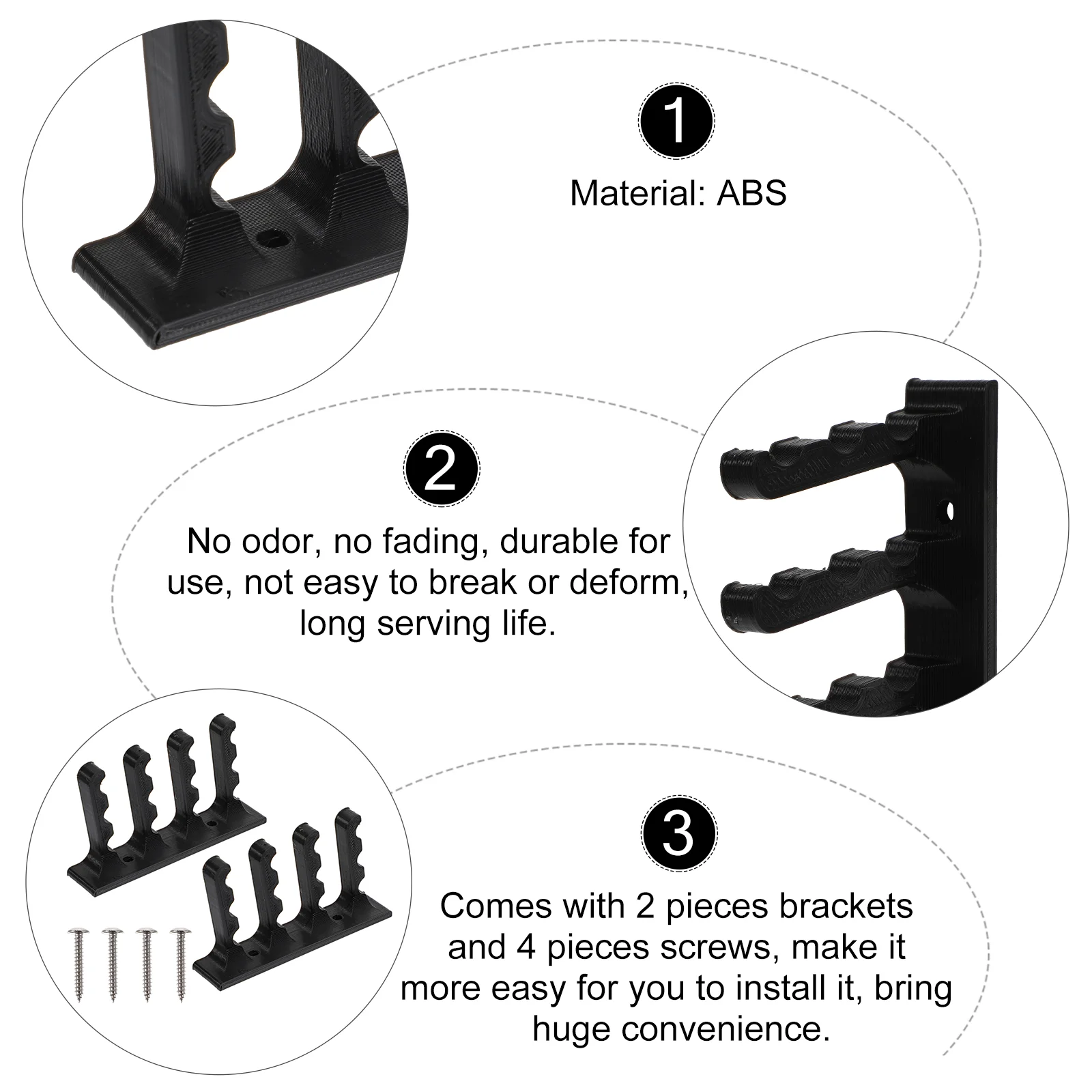 Soporte para colgar en la pared con forma de flecha, soporte para colgar arco de almacenamiento montado y pantalla Abs, 2 uds.