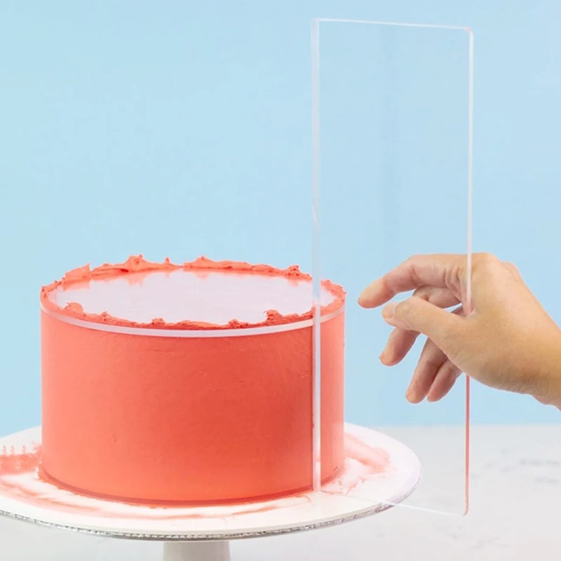 Transparante Acryl Cake Cream Scraper Cake Maken Gereedschap Rand Gladder Glazuur Glazuur Botercrème Vormgeven Decoreren Tool