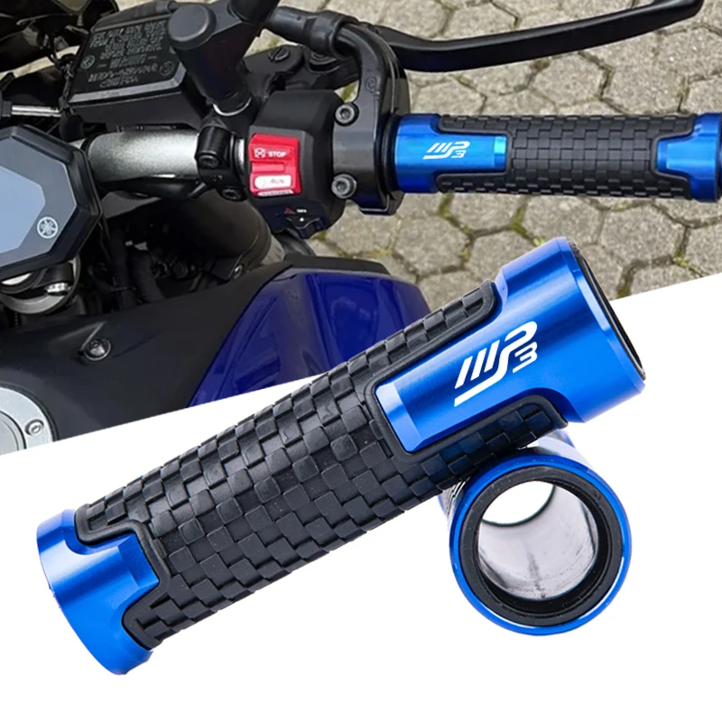 Para Piaggio MP3300 MP3500 MP3 250 300 500 HPE Sport Scooter empuñaduras de manillar de motocicleta CNC empuñaduras de propulsor de mano de goma de aluminio