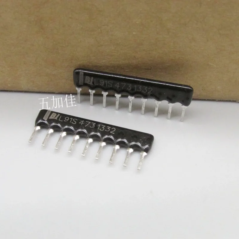 10-100pcs L091S473LF 47K imported original L91S473 2% 9-pin standard thick film resistor network blocking