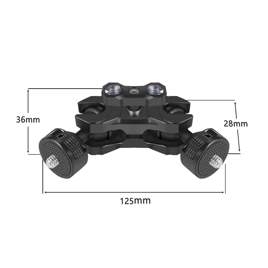 Neuer, verbesserter, universell einstellbarer Doppelkugelkopf 1/4 bis 3/8 Zoll, magischer Arm, Monitorhalterung, Zubehör für DSLR-Kamera-Käfige, unterstützt 5 kg – Detail 26