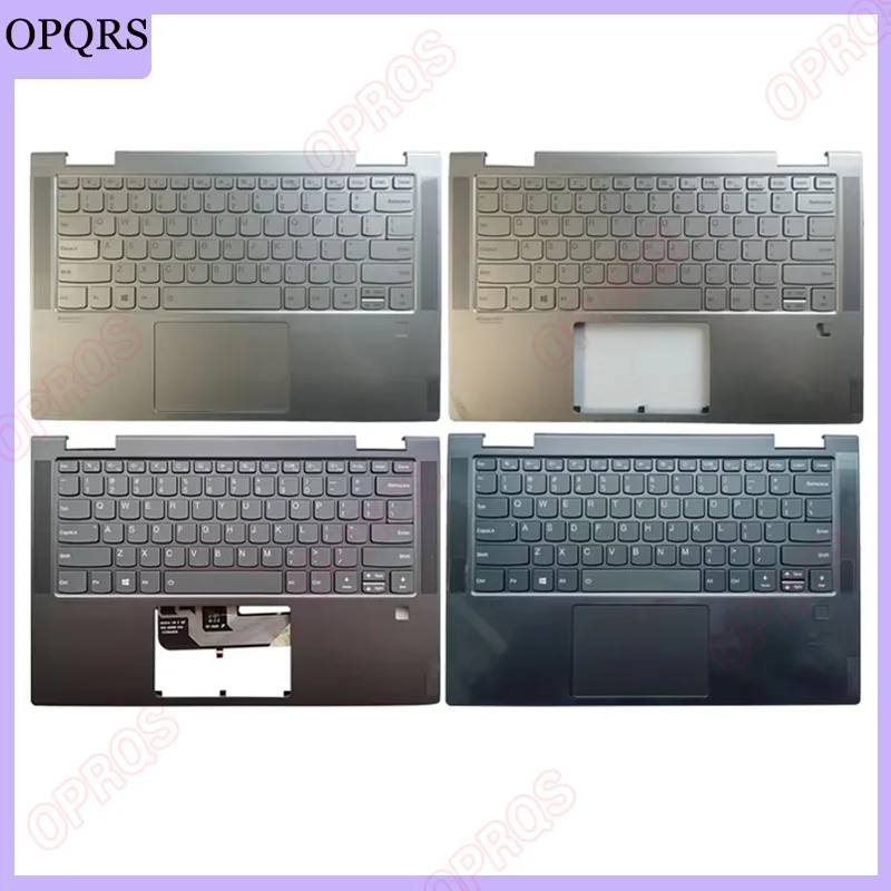 

NEW For Lenovo Yoga C740-14 C740-14IML English US Laptop Keyboard Palmrest Cover fingerprint hole