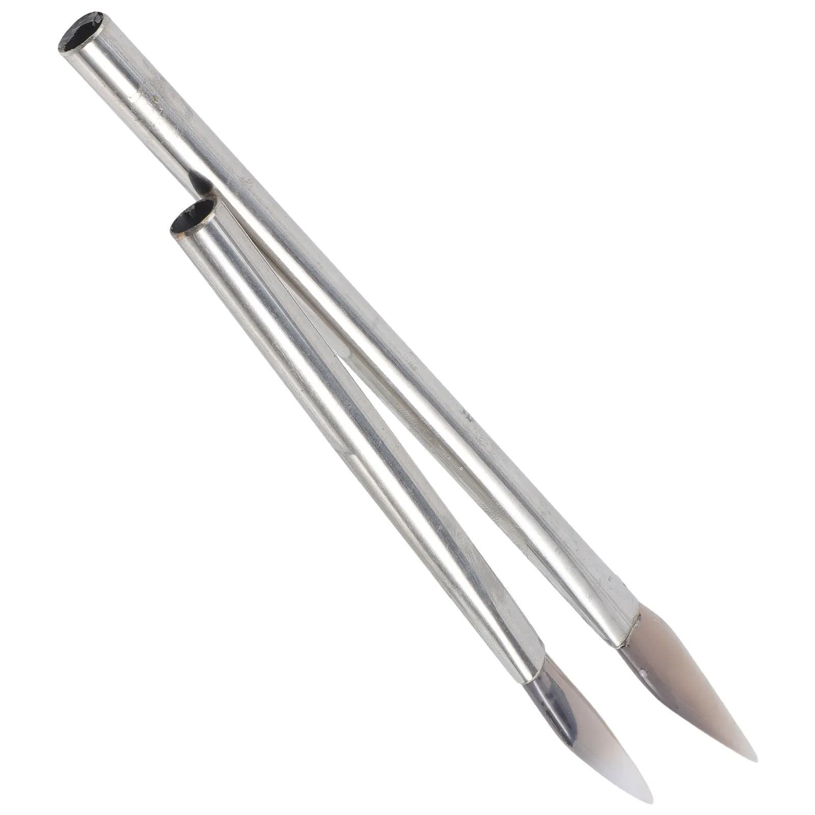 2Pcs Agate Burnisher with Handle Premium Jewelry Smoothing Polishing Tool for Silver Gold Jewelry Making Professional Use