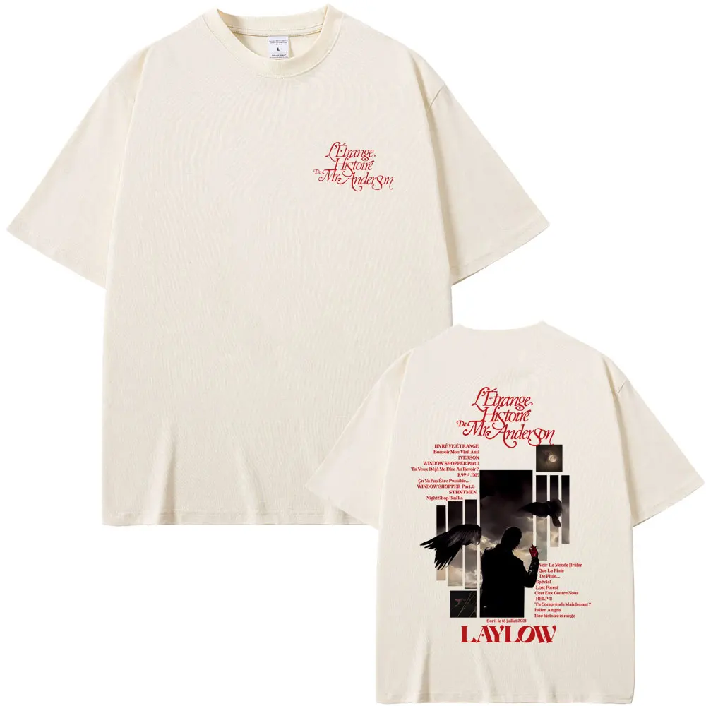 

Rapper Laylow L'etrange Histoire De Mr.anderson T-shirt Men Women Hip Hop Pop Music T-shirts Male Casual Cotton Vintage T Shirts