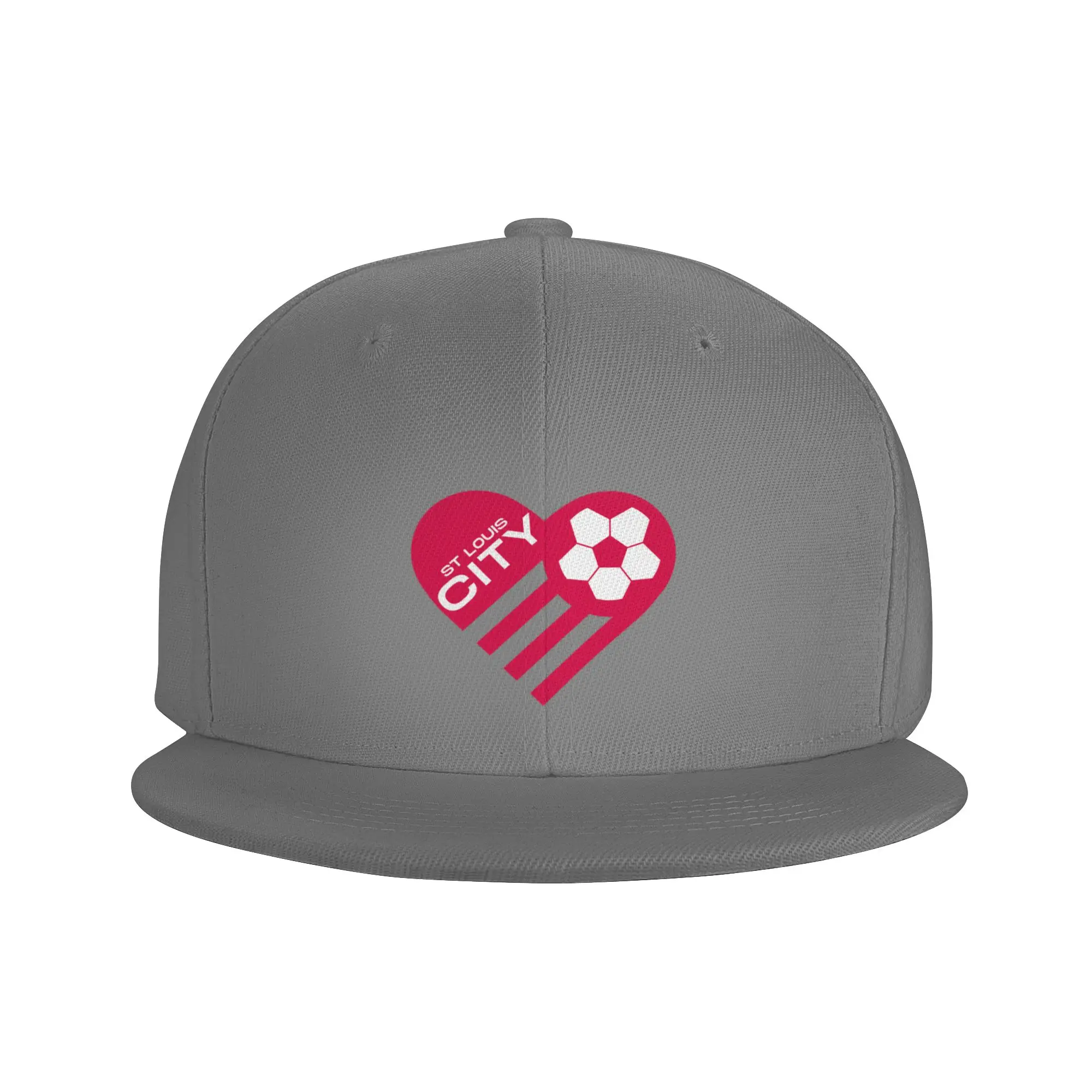 Fashion STL Soccer Heart Flat Brim Sun Hat  Streetwear Summer Woman Cap