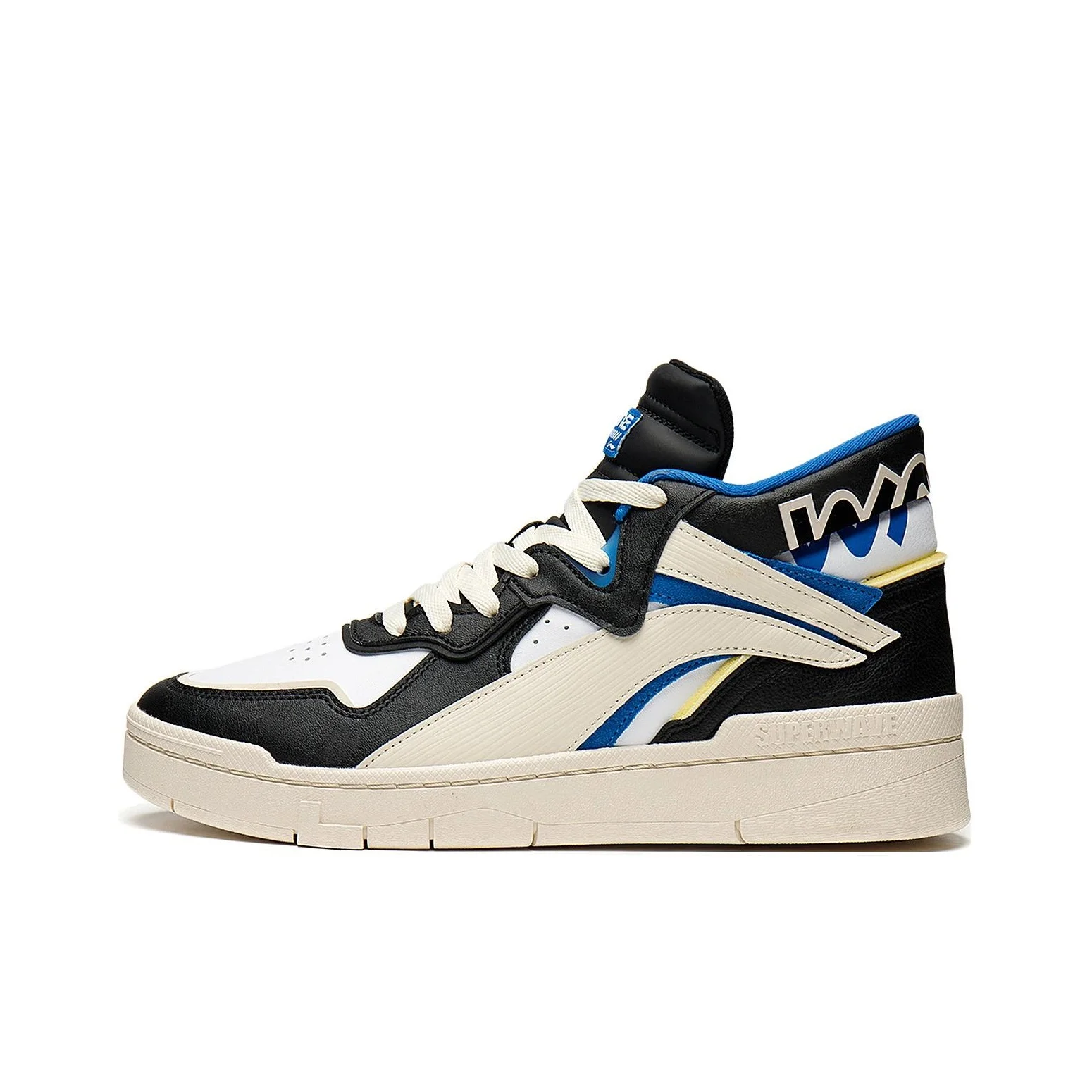 Li Ning Wave MID PRM Synthetic Leather, Leather Trendy Slip Resistant, Abrasion Resistant, Lightweight Mid top AGCS151-2