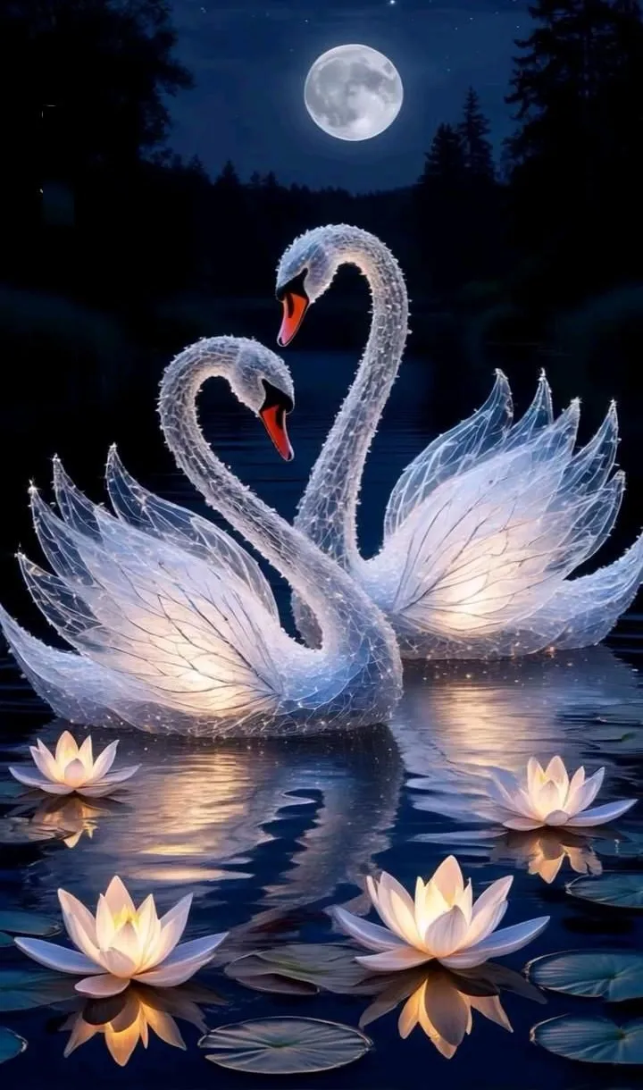 

Div 5D Лебедь Река Цветок Луна Ночь Лотос Полная алмазная живопись наборы крестиков художественные животные темы 3D краска по бриллиантами