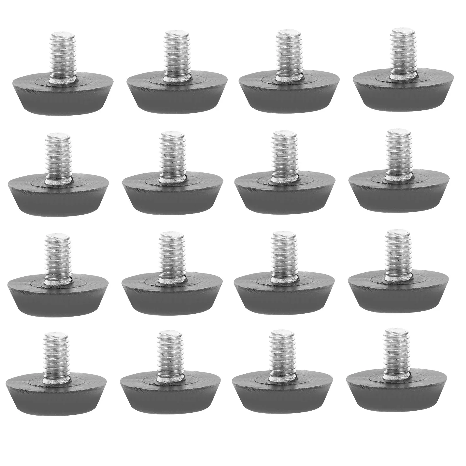 100Pcs Adjustable Furniture Feet Levelers Screw-on Sturdy Plastic Iron Leveling Feet for Tables Chairs Cabinets Patio Dining