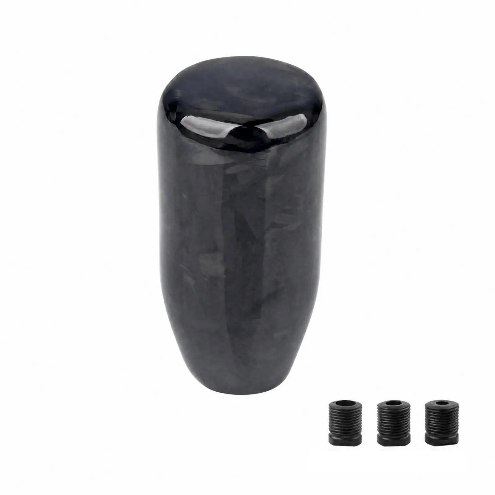 Carbon Fiber Shift Lever Knob Glossy Manual Gear Shifter Knob for Car Interior Upgrade Universal Fit