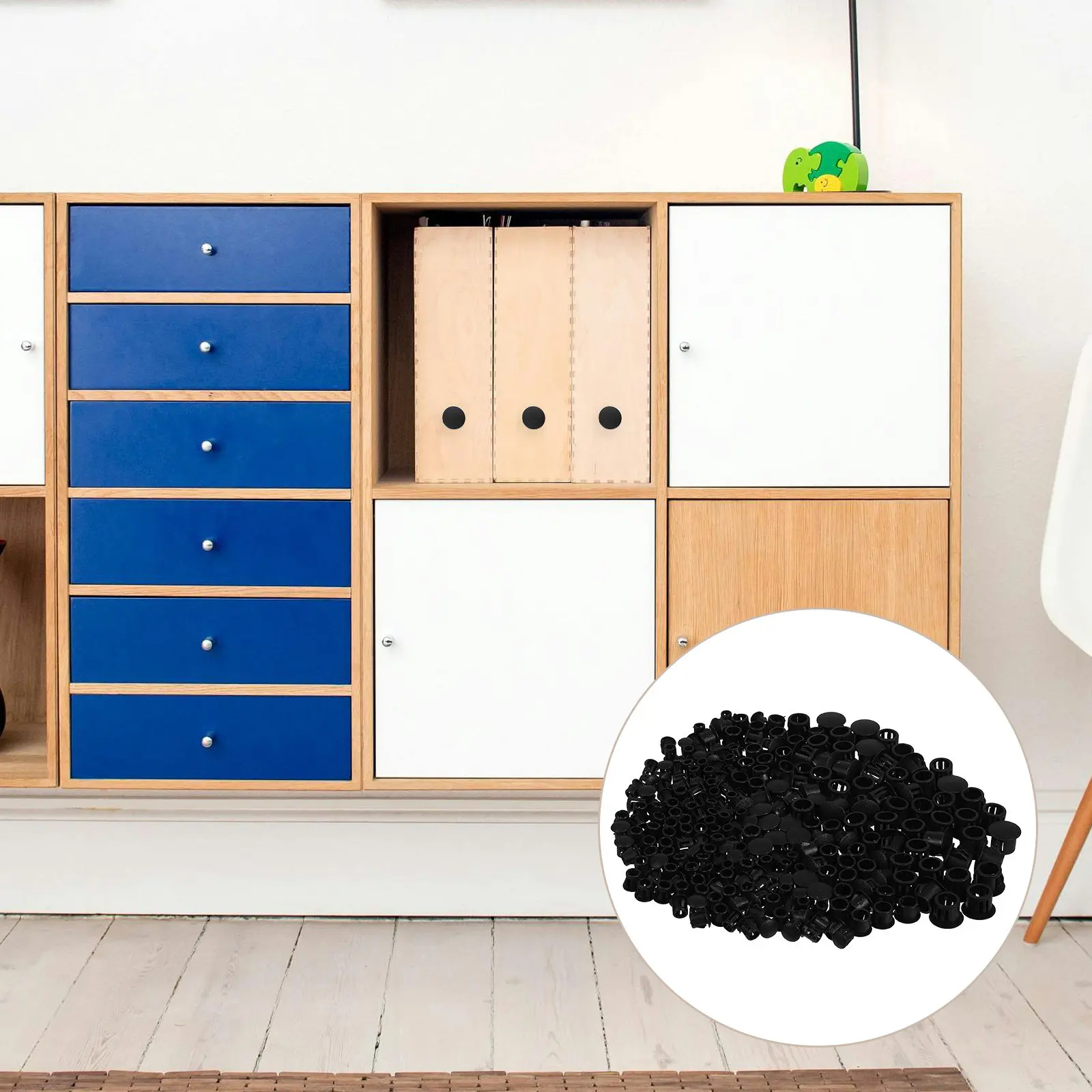 

200Pcs Plastic Hole Plugs Set Assorted Sizes for Furniture Screw Holes Cabinet Chair Leg Caps Decorative End Covers Hole Cover