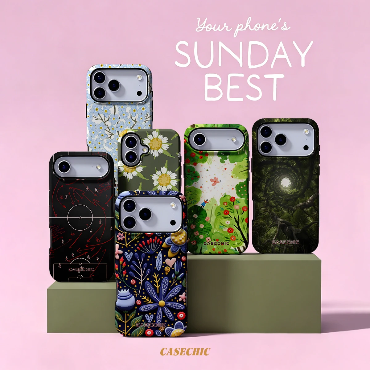 Folk Flower For Samsung Galaxy S26 S25 S24 A56 A36 Dual Layer Luxury Fashion Full Lens Protective phone Cover CaseChic