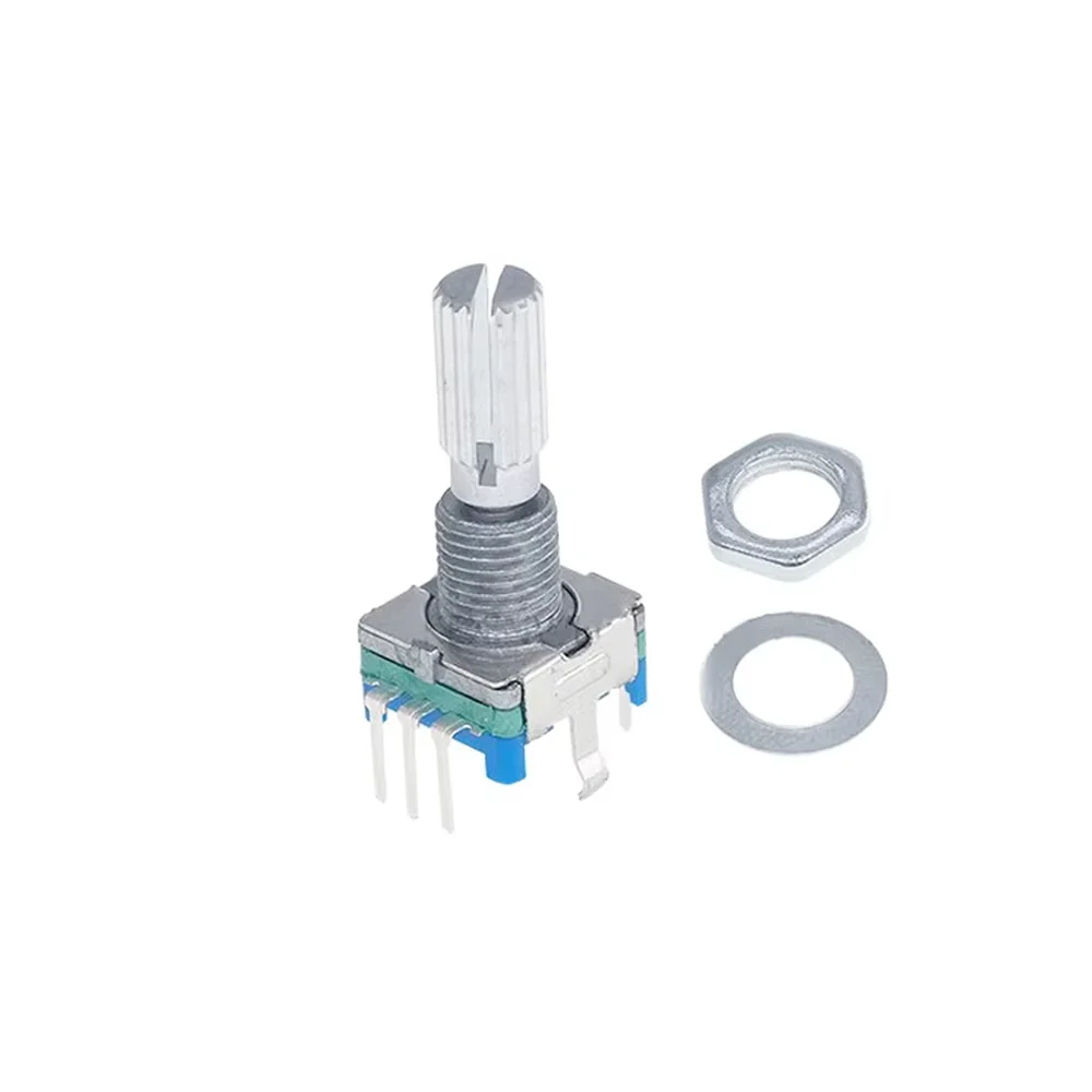 5PCS/lot  Smart Electronics Rotary Encoder Code Switch/EC11/Audio Digital Potentiometer with Switch 5Pin Handle Length 20mm