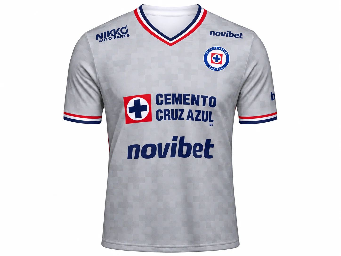 Cruz Azul 26-27 Heim-Fußballtrikot Blau Herren Kurzarm V-Ausschnitt Fußballshirt Spiel- und Trainingstrikot – Detail 8