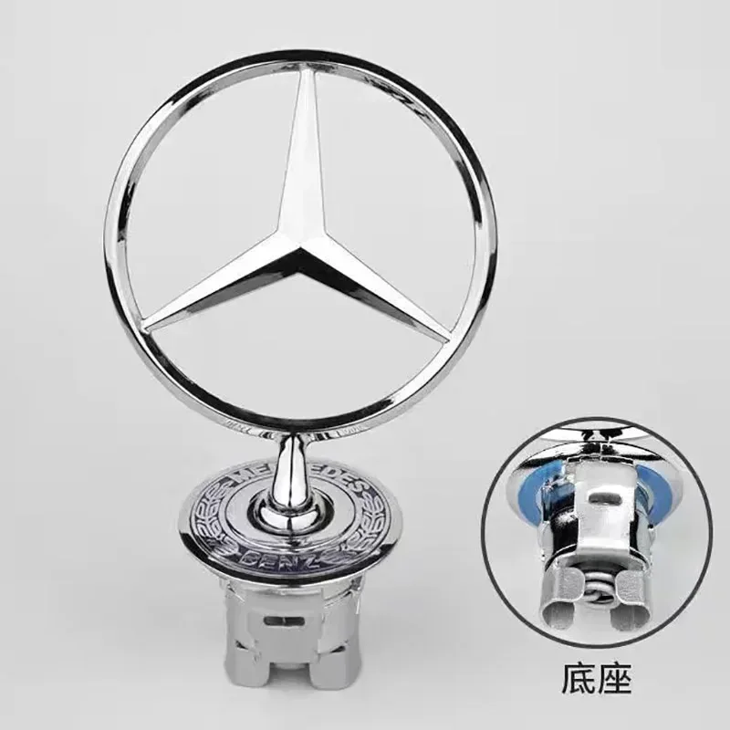 

Star Bonnet Badge Car Hood Front Chrome Logo Hood Marking For Mercedes Benz C E S Class W204 W205 W212 W213 W211 W220 W222 W223