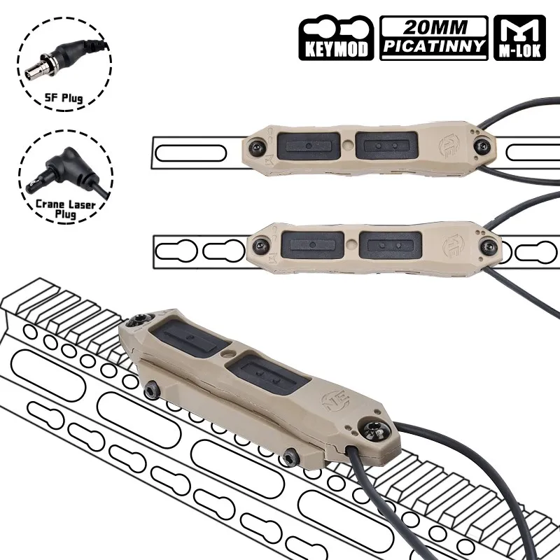 WADSN M600 M600DF Flashlight White Scout Light 1400lumens Flashlight 2.5MM Plug For 20mm Picatinny Rail Hunting Weapon Accessory