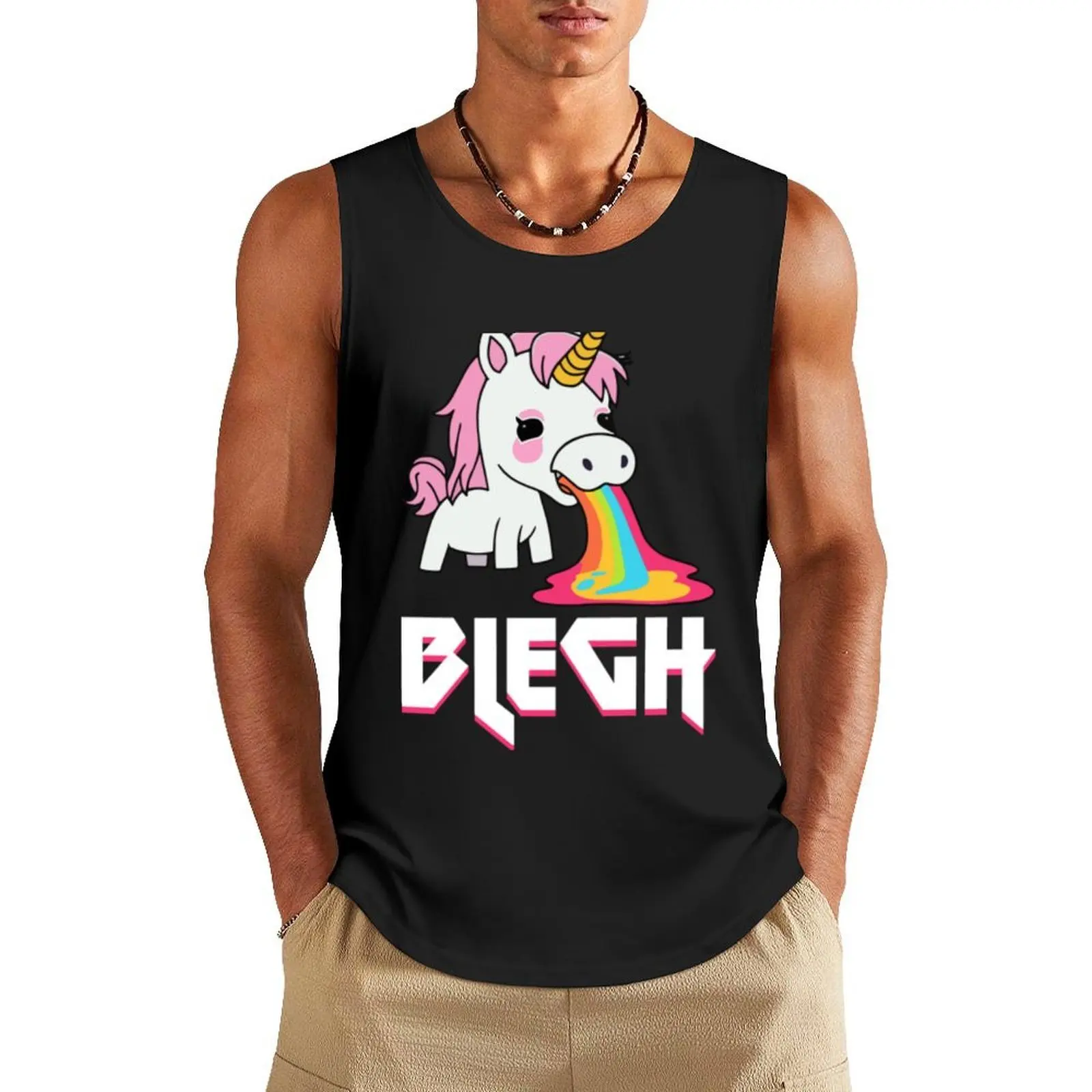 

Blegh Heavy Metal Metalcore Deathcore Unicorn6 Tank Top best selling products singlets for men anime t-shirts