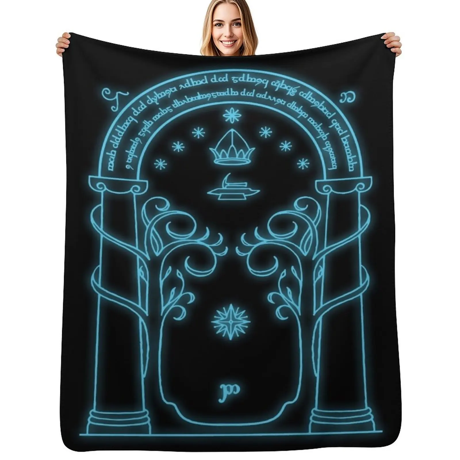 

Moria Door Throw Blanket Easy Care Comfortable Blanket for Couch
